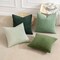 Spring Boho Farmhouse Sage Green Throw Pillow Covers 18x18 Inch Set of 4 Mordern Nordic Cushion Covers Soft Corduroy Home Decor for Couch Bed Sofa Living Room Forest Green